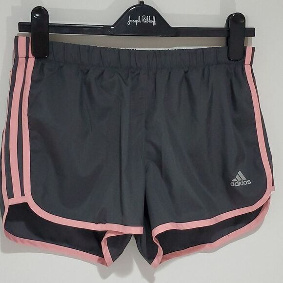 𝅺adidas small grey and pink S3" aeroready athletic running shirts - Picture 1 of 7